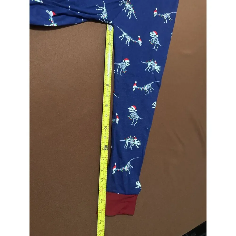 5-6T Christmas Dinosaur Pants Joggers Double Brushed Polyester Loose Waist Fit